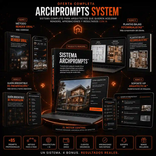 🏗️ Sistema ArchPrompts™ + 4 Bonus de Regalo 🎁